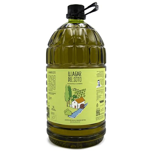 Bio Natives Olivenöl Extra 5 L - Karaffe P.E.T - Olivensorte 100% Manzanilla Cacereña - Premium EVOO - Erste Kaltextraktion - Gold medaille Ecotrama 2019 von Jacoliva