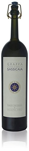 Jacopo Poli Grappa Elevata in Barili di Sassicaia - in Geschenkverpackung, 1er Pack (1 x 500 ml) von Poli