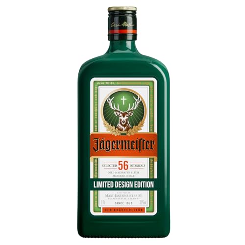 Jägermeister – #HerbalGreen Limited Design Edition – 1 x 0,7l Premium Kräuterlikör 35% Vol. – 56 erlesene Kräuter – Im Eichenfass gelagert – Das Original aus Wolfenbüttel von Jägermeister