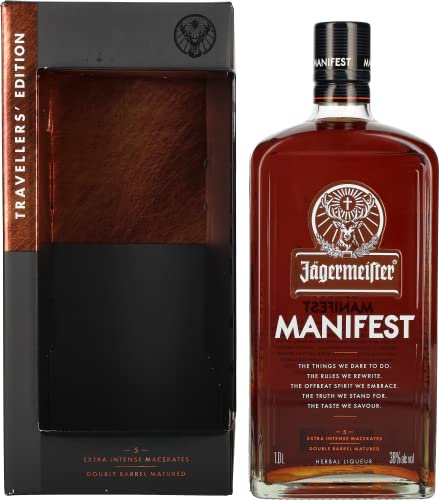 Jägermeister MANIFEST TRAVELLERS' EDITION Kräuterlikör 38% Vol. 1l in Geschenkbox von Jägermeister