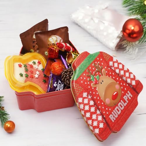 Ghasitaram Gifts Jaiccha Christmas Gifts Christmas Tin Box with Chocolate and Goodies von Jaiccha