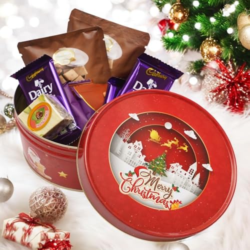 Ghasitaram Gifts Jaiccha Christmas Gifts Christmas Tin Box with goodies von Jaiccha