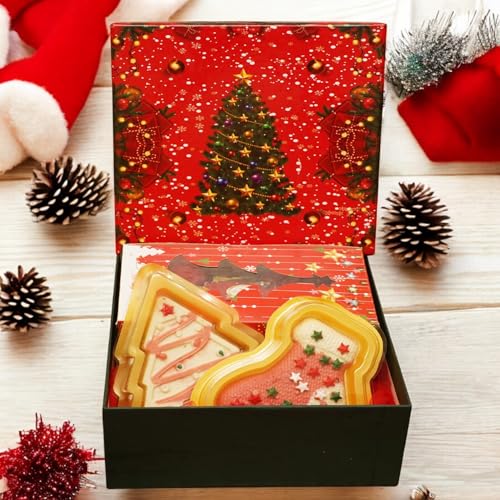 Ghasitaram Gifts Jaiccha Christmas Gifts Christmas Tree Box with stocking and tree von Jaiccha