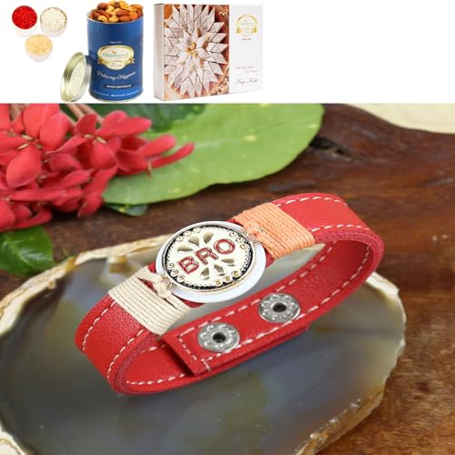 Ghasitaram Gifts Jaiccha Rakhi for Brother Rakhis Online PRK24-012 Premium Rakhi with 100 gms of Dryfruits Mix Can 200 gms of Kaju katli von Jaiccha