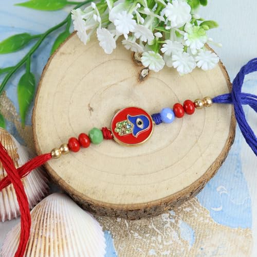 Ghasitaram Gifts Jaiccha Rakhi for Brother Rakhis Online ST23-161 Evil Eye Premium Rakhi von Jaiccha