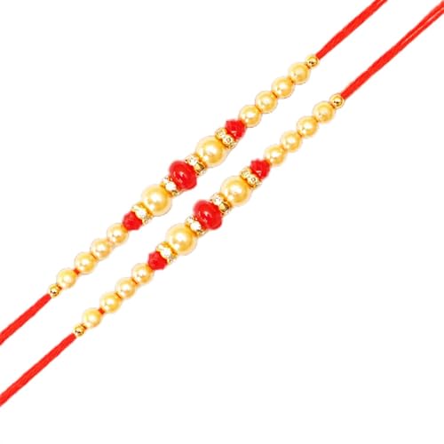 Ghasitaram Gifts Jaiccha Rakhi for Brother Rakhis Online Set of 2-6210 Pearl rakhi von Jaiccha