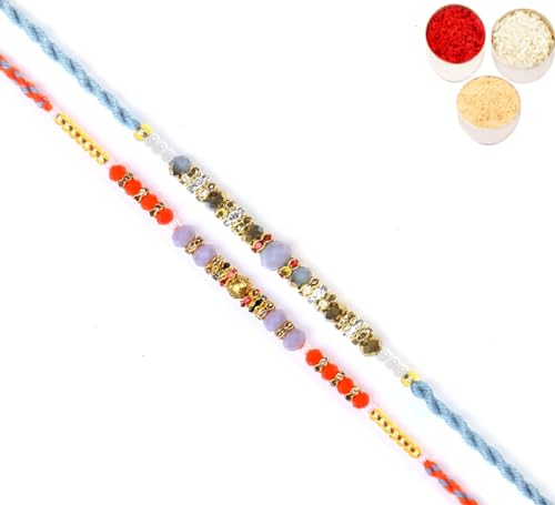 Ghasitaram Gifts Jaiccha Rakhi for Brother Rakhis Online - Set of 2-6373, 6497 Fancy Thread Rakhi von Jaiccha