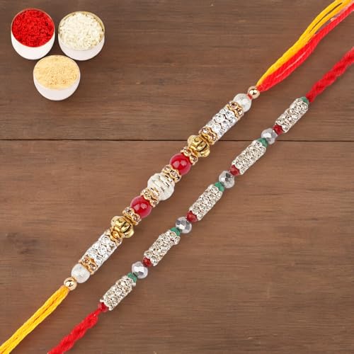 Ghasitaram Gifts Jaiccha Rakhi for Brother Rakhis Online - Set of 2-6981,7077 Fancy Thread Rakhi von Jaiccha