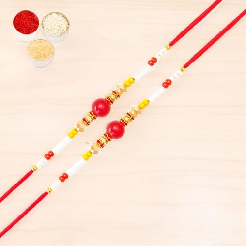 Ghasitaram Gifts Jaiccha Rakhi for Brother Rakhis Online Set of 2-N-413 Fancy Rakhi von Jaiccha