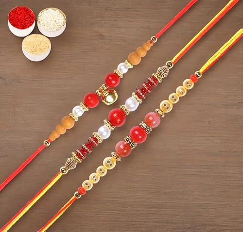 Ghasitaram Gifts Jaiccha Rakhi for Brother Rakhis Online - Set of 3-6018,6190, 6222 Thread Rakhi von Jaiccha