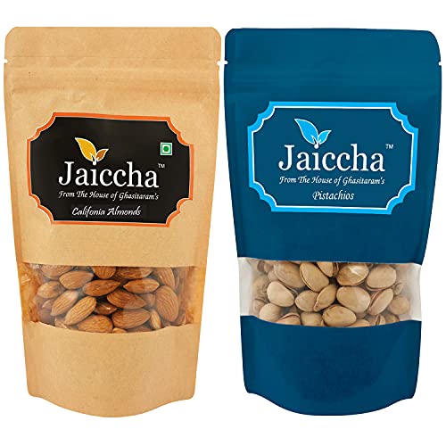 Jaiccha Ghasitaram Almonds and Pistachios Pouches 200 GMS von Jaiccha