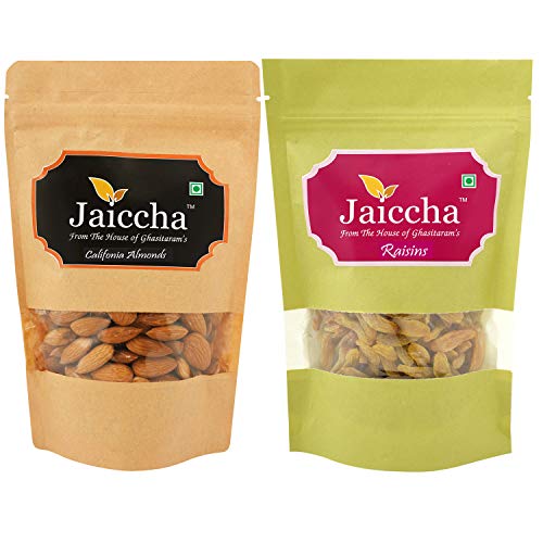 Jaiccha Ghasitaram Almonds and Raisins Pouches 200 GMS von Jaiccha