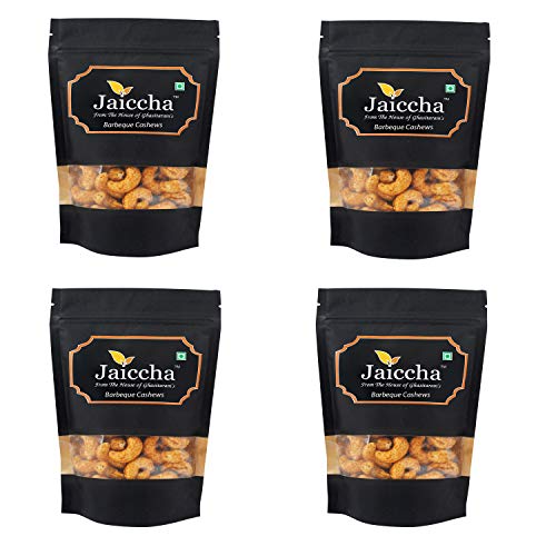 Jaiccha Ghasitaram Barbeque Cashews 800 GMS in Black Paper Pouch von Jaiccha