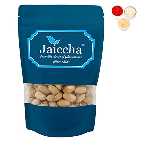 Jaiccha Ghasitaram Bhaidooj Gifts - Afgani Pistachios 200 GMS in White Paper Pouch von Jaiccha