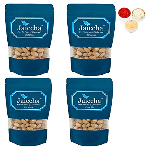 Jaiccha Ghasitaram Bhaidooj Gifts - Afgani Pistachios 800 GMS in White Paper Pouch von Jaiccha