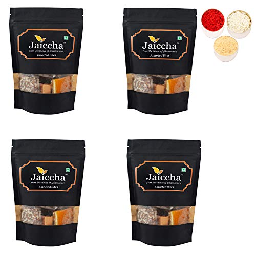 Jaiccha Ghasitaram Bhaidooj Gifts - Assorted Bites 800 GMS in Black Paper Pouch von Jaiccha