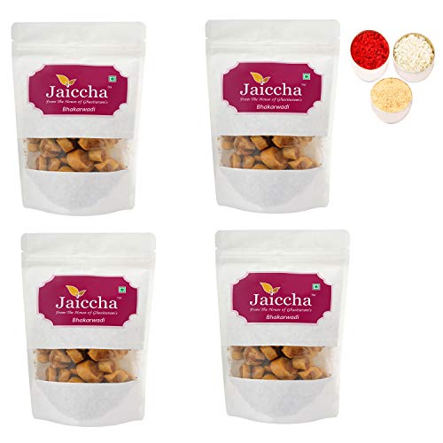 Jaiccha Ghasitaram Bhaidooj Gifts - Bhakar Wadi 800gms in White Paper Pouch von Jaiccha