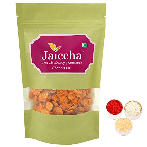 Jaiccha Ghasitaram Bhaidooj Gifts - Chana JOR 200 GMS in Green Paper Pouch von Jaiccha