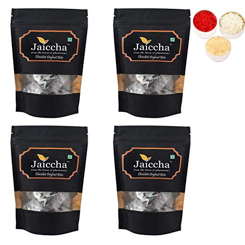 Jaiccha Ghasitaram Bhaidooj Gifts - Chocolate Dryfruit Bites 800 GMS in Black Paper Pouch von Jaiccha