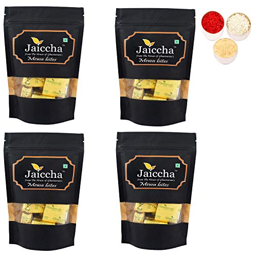 Jaiccha Ghasitaram Bhaidooj Gifts - MEWA Bites 800 GMS in Black Paper Pouch von Jaiccha