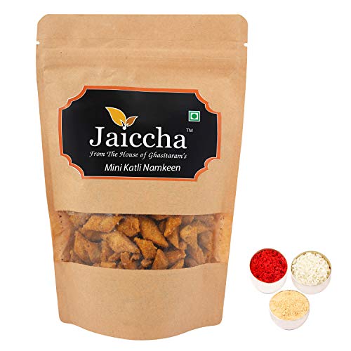 Jaiccha Ghasitaram Bhaidooj Gifts - Mini Katli Namkeen 200 GMS in Brown Paper Pouch von Jaiccha