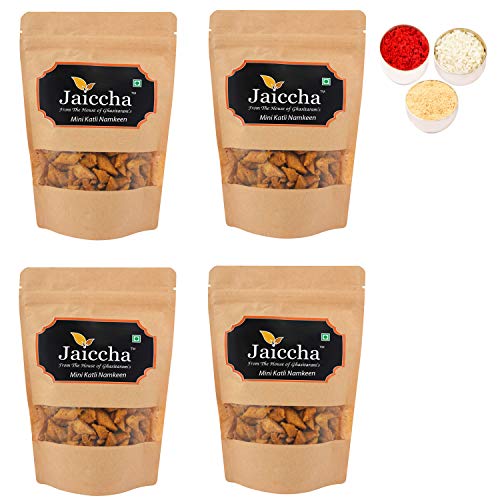 Jaiccha Ghasitaram Bhaidooj Gifts - Mini Katli Namkeen 800 GMS in Brown Paper Pouch von Jaiccha