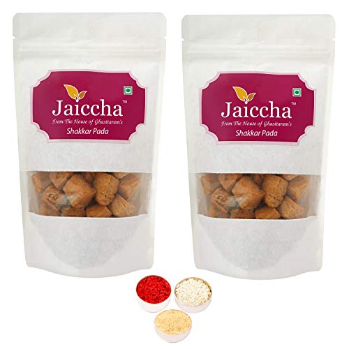 Jaiccha Ghasitaram Bhaidooj Gifts - Pack of 2 Shakkar Pada 150 GMS in Green Paper Pouch von Jaiccha