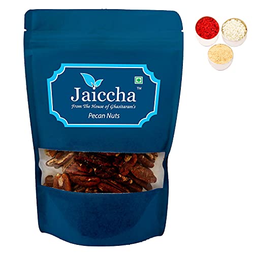 Jaiccha Ghasitaram Bhaidooj Gifts - Pecan Nuts 200 GMS in White Paper Pouch von Jaiccha