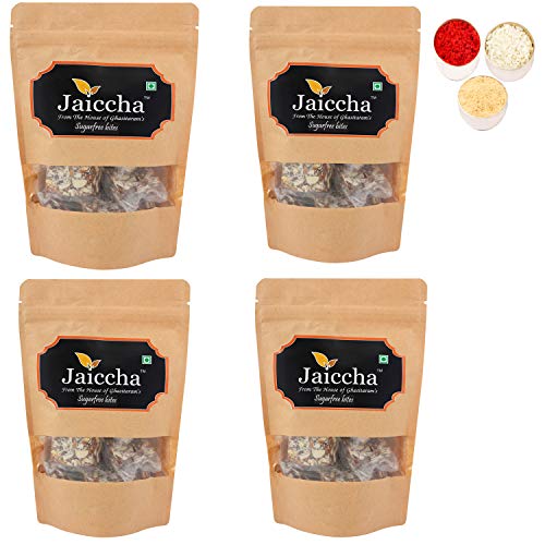 Jaiccha Ghasitaram Bhaidooj Gifts - Sugarfree Bites 800 GMS in Brown Paper Pouch von Jaiccha