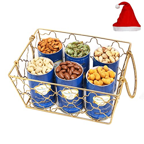 Jaiccha Ghasitaram Christmas Gifts Designer Metal Basket of 6 Cans von Jaiccha