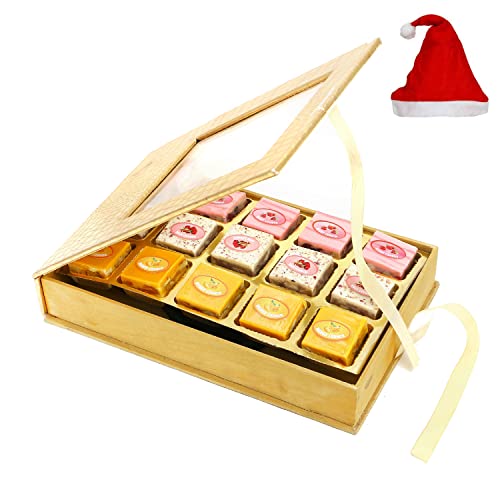 Jaiccha Ghasitaram Christmas Gifts Golden Leather Box Assorted Choco Bites von Jaiccha