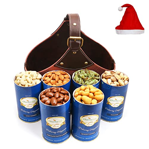 Jaiccha Ghasitaram Christmas Gifts Leather Buckle Basket Big of 6 Cans von Jaiccha