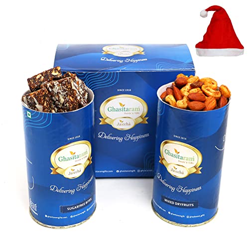 Jaiccha Ghasitaram Christmas Gifts Sugarfree Bites and Mix Dryfruits Cans von Jaiccha