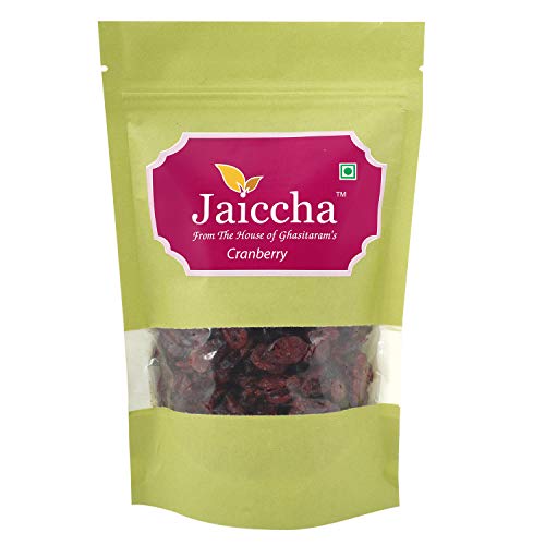 Jaiccha Ghasitaram Dehydrated Dried Cranberries 200 GMS in Green Paper Pouch von Jaiccha