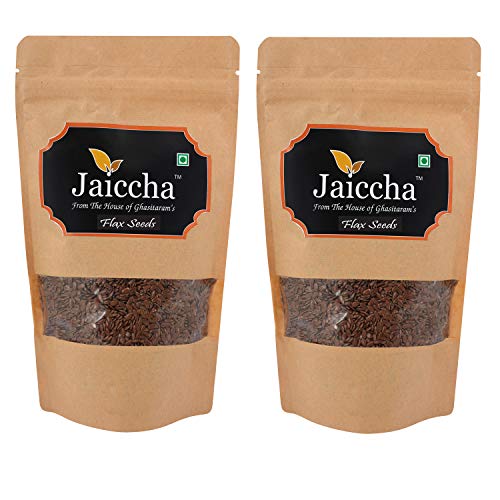 Jaiccha Ghasitaram Flax Seeds 400 GMS in Brown Paper Pouch von Jaiccha