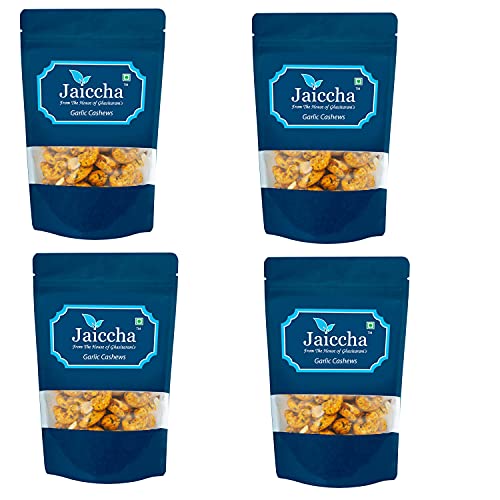 Jaiccha Ghasitaram Garlic Cashews 800 GMS in White Paper Pouch von Jaiccha