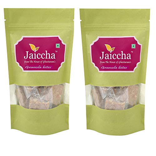 Jaiccha Ghasitaram Granola Bites 400 GMS in Green Paper Pouch von Jaiccha