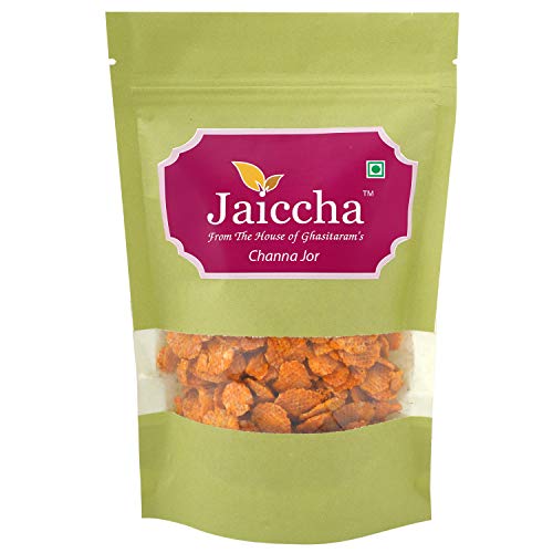 Jaiccha Ghasitaram Holi Gifts Holi Namkeen - Chana JOR 200 GMS in Green Paper Pouch von Jaiccha