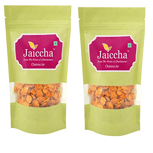 Jaiccha Ghasitaram Holi Gifts Holi Namkeen - Chana JOR 400 GMS in Green Paper Pouch von Jaiccha