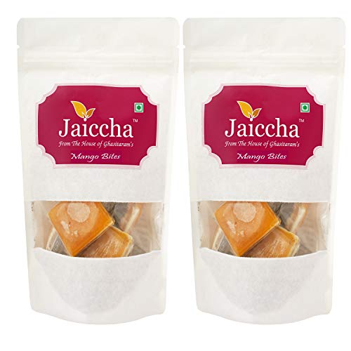 Jaiccha Ghasitaram Mango Bites 400 GMS in White Paper Pouch von Jaiccha