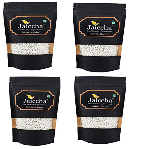 Jaiccha Ghasitaram Mint Saunf 800 GMS in Black Paper Pouch von Jaiccha