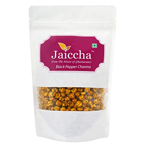 Jaiccha Ghasitaram Namkeen - Black Pepper Channa 200 GMS in White Paper Pouch von Jaiccha