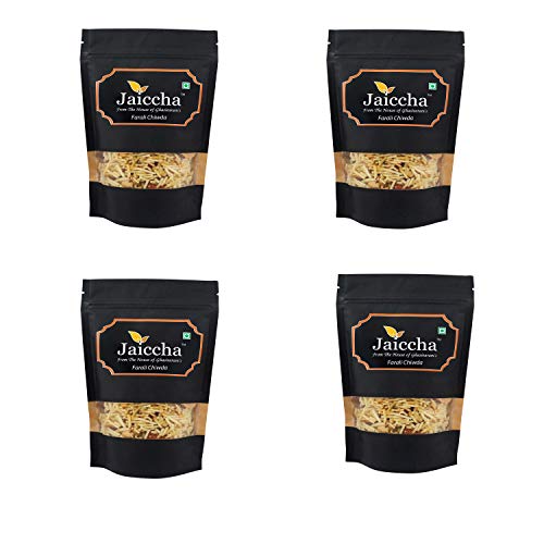 Jaiccha Ghasitaram Namkeen - Farali Chiwda 800 GMS in Black Paper Pouch von Jaiccha