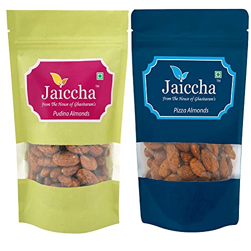 Jaiccha Ghasitaram Pack of 2 Pizza, Pudina, Almonds Pouches 200 GMS von Jaiccha