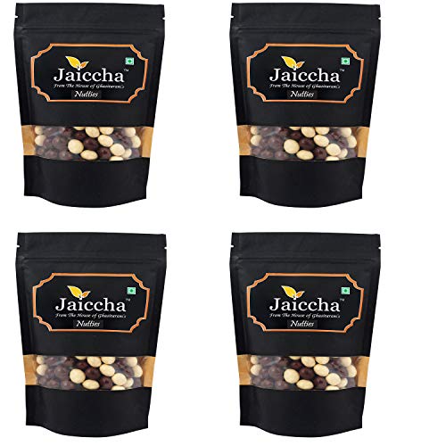 Jaiccha Ghasitaram Pack of 4 (200 GMS) - Nutties 800 GMS in Black Paper Pouch von Jaiccha