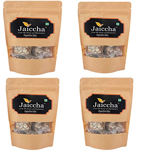 Jaiccha Ghasitaram Pack of 4 (200 GMS) - Sugarfree Bites 800 GMS in Brown Paper Pouch von Jaiccha