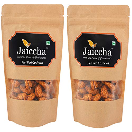 Jaiccha Ghasitaram Peri Peri Cashews 400 GMS in Brown Paper Pouch von Jaiccha