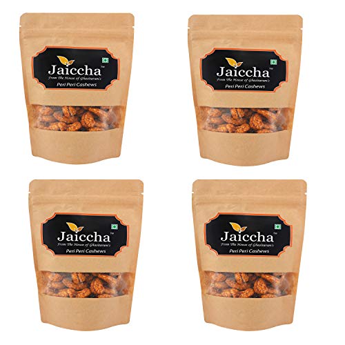 Jaiccha Ghasitaram Peri Peri Cashews 800 GMS in Brown Paper Pouch von Jaiccha