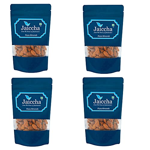 Jaiccha Ghasitaram Pizza Almonds 400 GMS in White Paper Pouch von Jaiccha