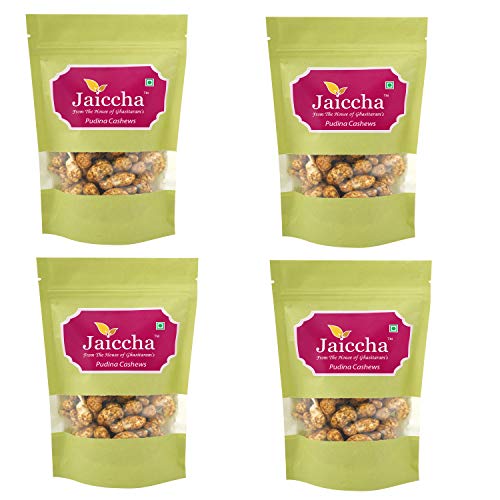 Jaiccha Ghasitaram Pudina Cashews 800 GMS in Green Paper Pouch von Jaiccha